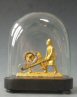 Pendulette, man with wheelborrow, gilt bronze,  Vienna circa 1840.